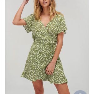 Ghanda green wrap dress size medium